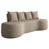 Sofa 3 Lugares Organico Ibiza 210 cm Linho Avela Vazzano