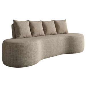 Sofa 3 Lugares Organico Ibiza 210 cm Linho Avela Vazzano
