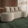 Sofa 3 Lugares Organico Ibiza 210 cm Linho Avela Vazzano