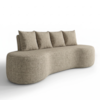 Sofa 3 Lugares Organico Ibiza 210 cm Linho Avela Vazzano
