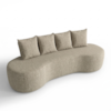 Sofa 3 Lugares Organico Ibiza 210 cm Linho Avela Vazzano