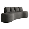 Sofa 3 Lugares Organico Ibiza 210 cm Linho Silver Vazzano