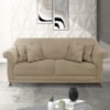 Sofa 3 Lugares Retro Polo 200cm Com Almofada Suede 1102 Ezz