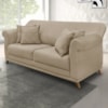 Sofa 3 Lugares Retro Polo 200cm Com Almofada Suede 1102 Ezz