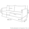 Sofa Aya 2 Lugares Para Sala De Estar 160cm Boucle 3302 Ezz