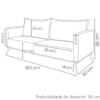 Sofa Aya 2 Lugares Para Sala De Estar 180cm Boucle 3302 Ezz