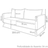 Sofa Aya 3 Lugares Para Sala De Estar 200cm Boucle 3304 Ezz
