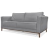 Sofa Balli 2 Lugares 170cm Pes Madeira Linho 221 Cinza Ezz