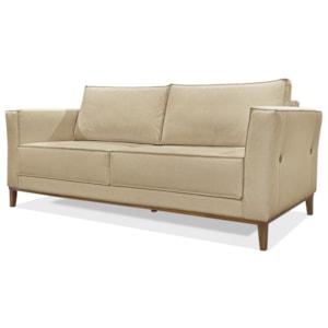 Sofa Balli 2 Lugares 170cm Pes Madeira Linho 221 Dourado Ezz