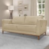 Sofa Balli 2 Lugares 170cm Pes Madeira Linho 221 Dourado Ezz