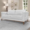 Sofa Balli 2 Lugares 170cm Pes Madeira Linho 221 Grigio Ezz