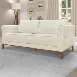 Sofa Balli 2 Lugares 170cm Pes Madeira Linho 221 Natural Ezz