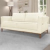 Sofa Balli 2 Lugares 190cm Pes Madeira Linho 222 Perola Ezz