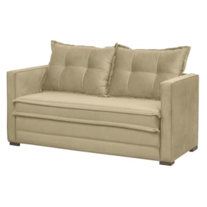 Sofa Cama 02 Lugares Londres Suede Bege D'monegatto Sofa Cama 02 Lugares Londres Suede Bege D'monegatto