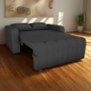 Sofa Cama 2 Lugares 138 cm Amora Linho Vancouver Chumbo Milani Store