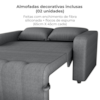 Sofa Cama 2 Lugares 138 cm Amora Linho Vancouver Cinza Milani Store
