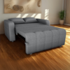 Sofa Cama 2 Lugares 138 cm Amora Linho Vancouver Cinza Milani Store