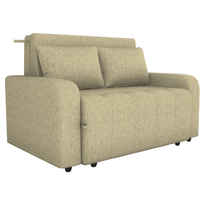 Sofa Cama 2 Lugares 138 cm Amora Linho Vancouver Palha Milani Store