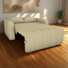 Sofa Cama 2 Lugares 138 cm Amora Linho Vancouver Palha Milani Store