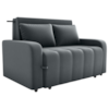 Sofa Cama 2 Lugares 138 cm Amora New Veludo E425 Cinza Milani Store