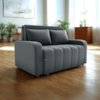 Sofa Cama 2 Lugares 138 cm Amora New Veludo E425 Cinza Milani Store