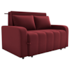 Sofa Cama 2 Lugares 138 cm Amora New Veludo E432 Vermelho Milani Store