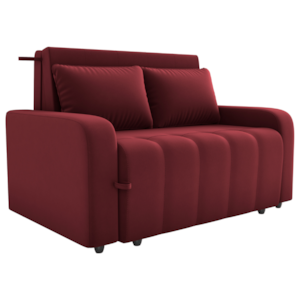 Sofa Cama 2 Lugares 138 cm Amora New Veludo E432 Vermelho Milani Store