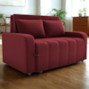 Sofa Cama 2 Lugares 138 cm Amora New Veludo E432 Vermelho Milani Store