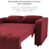 Sofa Cama 2 Lugares 138 cm Amora New Veludo E432 Vermelho Milani Store