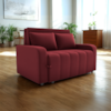 Sofa Cama 2 Lugares 138 cm Amora New Veludo E432 Vermelho Milani Store