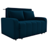 Sofa Cama 2 Lugares 138 cm Amora New Veludo E433 Azul Milani Store