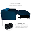 Sofa Cama 2 Lugares 138 cm Amora New Veludo E433 Azul Milani Store