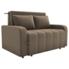 Sofa Cama 2 Lugares 138 cm Amora New Veludo E434 Marrom Claro Milani Store