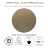 Sofa Cama 2 Lugares 138 cm Amora New Veludo E434 Marrom Claro Milani Store