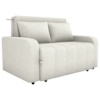 Sofa Cama 2 Lugares 138 cm Amora Tecido Boucle F492 Natural Milani Store