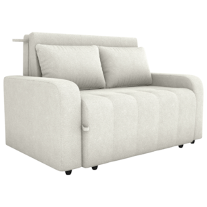 Sofa Cama 2 Lugares 138 cm Amora Tecido Boucle F492 Natural Milani Store
