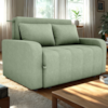 Sofa Cama 2 Lugares 138 cm Amora Tecido Boucle F494 Oliva Milani Store