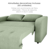 Sofa Cama 2 Lugares 138 cm Amora Tecido Boucle F494 Oliva Milani Store