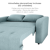 Sofa Cama 2 Lugares 138 cm Amora Tecido Boucle F495 Azul Milani Store