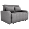 Sofa Cama 2 Lugares 138 cm Amora Tecido Boucle F497 Cinza Milani Store