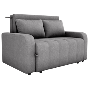 Sofa Cama 2 Lugares 138 cm Amora Tecido Boucle F497 Cinza Milani Store