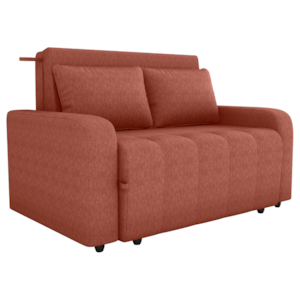 Sofa Cama 2 Lugares 138 cm Amora Tecido Pompeia G500 Terracota Milani Store Sofa Cama 2 Lugares 138 cm Amora Tecido Pompeia G500 Terracota Milani Store