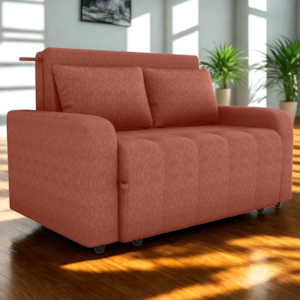 Sofa Cama 2 Lugares 138 cm Amora Tecido Pompeia G500 Terracota Milani Store