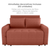Sofa Cama 2 Lugares 138 cm Amora Tecido Pompeia G500 Terracota Milani Store