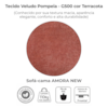 Sofa Cama 2 Lugares 138 cm Amora Tecido Pompeia G500 Terracota Milani Store