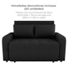 Sofa Cama 2 Lugares 138 cm Amora Tecido Pompeia G501 Chumbo Milani Store