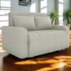 Sofa Cama 2 Lugares 138 cm Amora Tecido Pompeia G504 Bege Milani Store