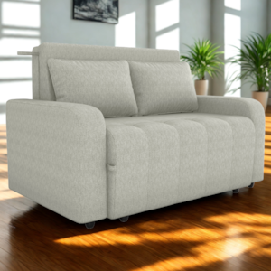 Sofa Cama 2 Lugares 138 cm Amora Tecido Pompeia G504 Bege Milani Store