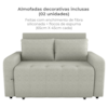 Sofa Cama 2 Lugares 138 cm Amora Tecido Pompeia G504 Bege Milani Store