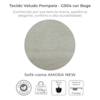 Sofa Cama 2 Lugares 138 cm Amora Tecido Pompeia G504 Bege Milani Store